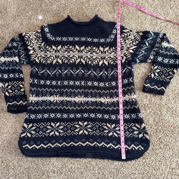 Vintage Eddie Bauer Sweater Women Medium Fair Isle Nordic 100% Cotton
Sz Large - Picture 8 of 12